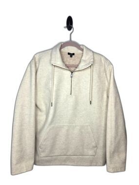 Express Men's Cream Half-Zip Pullover Sweater